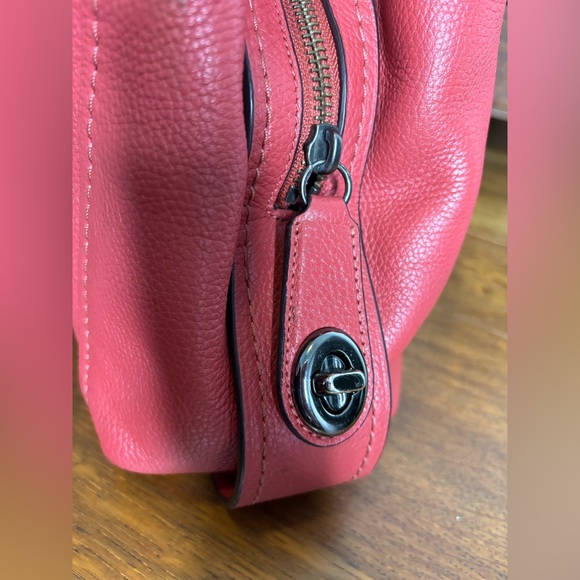 Coach Edie 31 Sunset Red Pebbled Leather w Gunmetal Hardware No. L1782-50123 - Picture 6 of 16